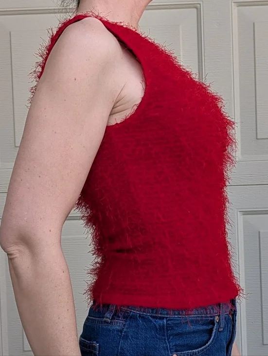 Y2K VINTAGE eyelash tank TOP S M - Picture 4 of 10